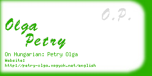 olga petry business card